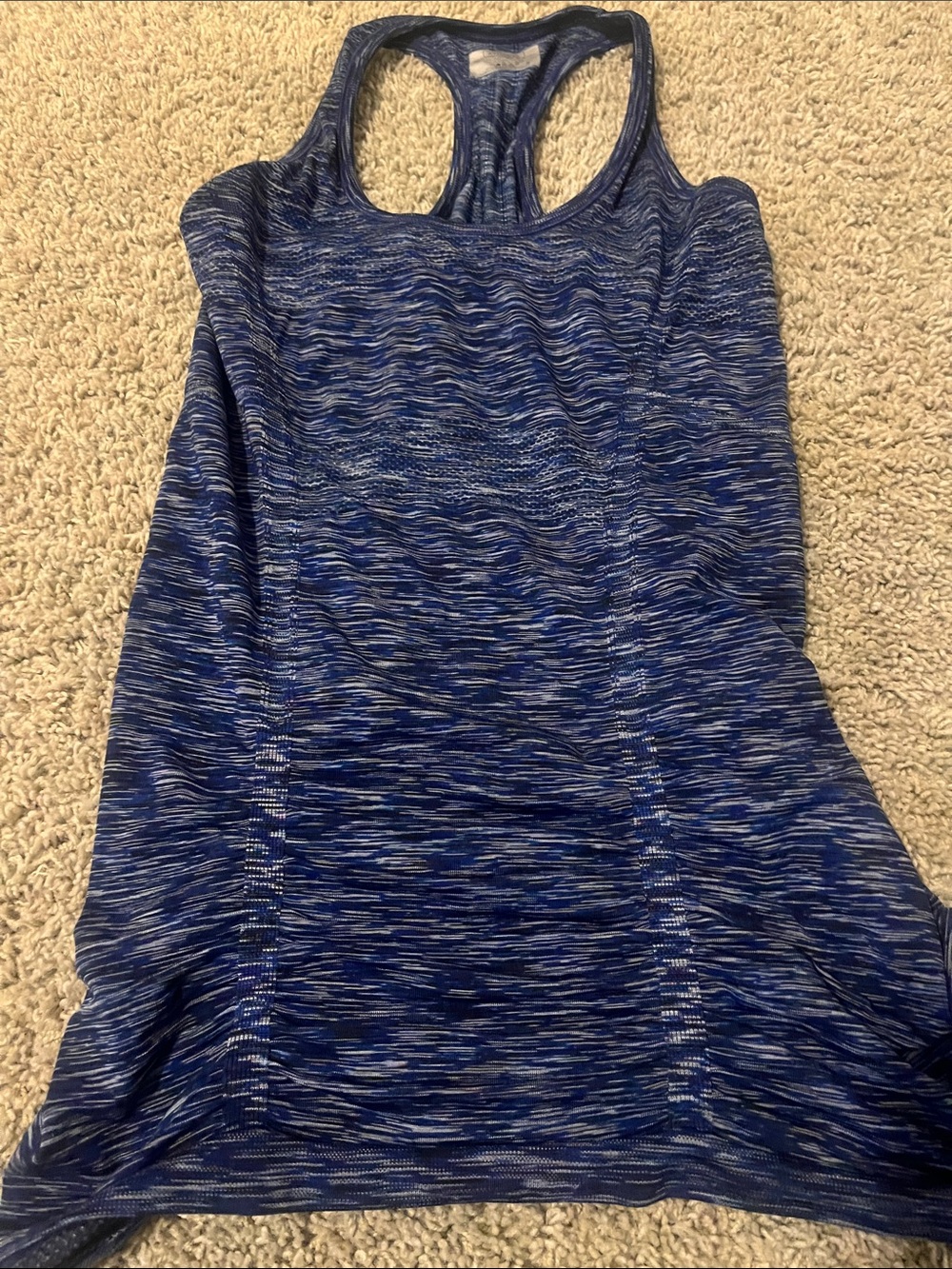 Athleta Blue Space-Dye Racerback Tank